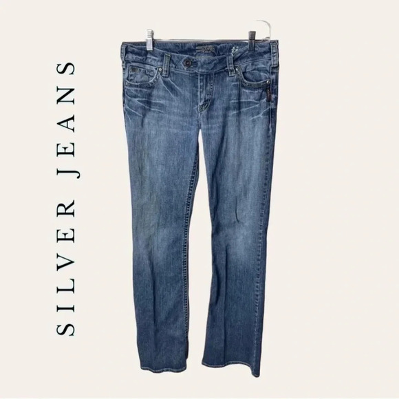 0502W. SILVER JEANS DENIM MEDIUM WASH IN COLOR‎ SIZE 31 BOOTCUT STYLE - Picture 1 of 10